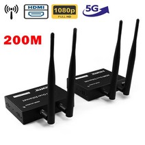 무선영상송수신기 200m 무선 hdmi 익스텐더 2.4ghz5ghz wifi 송신기 수신기 1080p 1 tx 멀티 rx 지원 hdmi 루프 아웃 (ir 리모컨 포함) 59, 하나의 tx와 하나의 rx, 영국 플러그