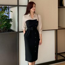 하이퀄리티 3월 4월 하객룩 원피스 아나운서 패션 슬림 결혼식복장 가을 추천 봄 동생결혼식 여성 코디 부케받는사람옷