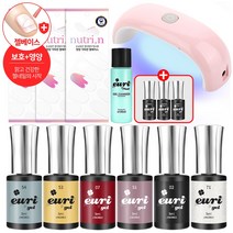 건강한 젤네일 젤베이스3개+컬러젤 6종 세트, 1개, 젤베이스3장+컬러젤6개+베이스+슈퍼탑+매트탑