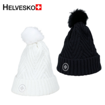 [헬베스코 정품] H1AWCP006 여성 방울 니트비니, BK 블랙:FFF