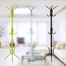 안방 원룸 자취방 공간활용 이동식 튼튼한 스탠드형 의류정리 기둥식 오리지널 옷걸이 행거, 블랙