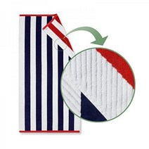 Softerry Luxury Large Cabana Beach Towel 35 x 70 in - Eco Friendly 100% Soft Cotton Reversible Sculp, 1 Towel 35 x 70 _Blue-red