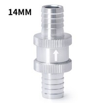 무료 배송6 크기 4MM 6MM 8MM 10MM 12MM 16MM 비 반환 편도 연료 체크 밸브 알루미늄 합금 가솔린 디젤, 14MM SILVER