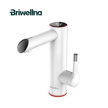 전기 순간 온수기 야외 화장실 Briwellna-인스턴트 웨어러 히터 흐르는 전기 수도꼭지 2 in 1 세면대 유량, 01 White_01 220V