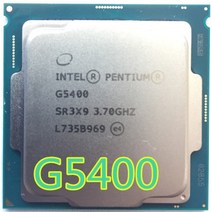 인텔 셀러론 G5400 3.7GHz 4M 캐시 듀얼 코어 CPU 프로세서 SR3X9 LGA1151 트레이 G5400, One Color_One Size, 한개옵션0, 상세 설명 참조0