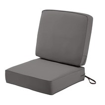 Classic Accessories Montlake FadeSafe 방수 63.5 x 63.5 x 12.7cm(25 x 25 x 5인치) (좌석)/63.5 x 55.9 x 10.2, Light Charcoal