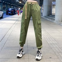 로로스키니 여자 밴딩 카고 바지 여성 와이드 편한 조거 팬츠