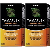 지엔씨 GNC Tamaflex Complete Proven Joint Support 지앤씨 타마플렉스 글루코사민 콘드로이틴 히알루론산 콜라겐 함유 120정 2병, x, 1개
