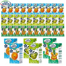 예이니식품 돈시몬 착즙주스 오렌지125ml 12개+사과125ml 12개+파인애플 백포도125ml 12개 (총36개) 어린이음료수생과일