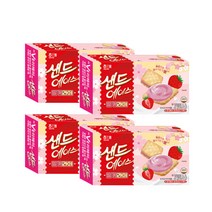 샌드에이스 딸기라떼 4개 대용량 과자 스낵