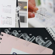 골든트리 투명 플라스틱 불독집게 클립 3호 4호 5개 묶음 1세트 서류집게 불독클립, 4호 5개입 1세트
