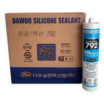 다우실리콘 다우 792 외장용 렉산용 투명색 실리콘실란트 박스, 투명, 1개