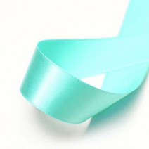 엔소엔 공단리본 선물포장리본 6mm 롤, 공단32민트색 90M 1롤