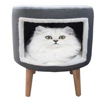 데코쿡 고양이 숨숨집 스툴의자, 블루