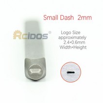 RCIDOS 도트 및 대시 시그니처 디자인 스탬프 DIY 팔찌 보석 기호 스틸 1 개 가격, 02 Dash 2mm