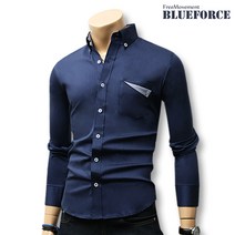 블루포스 코리아 토딘-스판 반팔 남방(JJNSM5) 남자셔츠 도트 패턴 셔츠