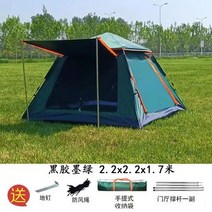 야외텐트 전자동 공원 라이젤 튕기다 휴대용폴딩 캠핑소품, T10-라이젤 검푸른 4-6 배웅 도어레버
