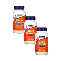 NOWFOOD 나우푸드 Brain Elevate 콜린 50mg + 은행 나무 추출물 60mg 60정 베지캡슐 포스파티딜세린 13mg + 고투콜라 125mg 함유 X 3EA