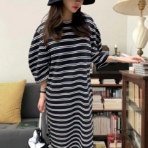 여성 루즈핏 봄 여름 가을 빅사이즈 롱 원피스 CC5920