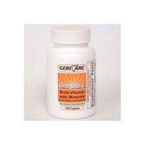 WhiteBlue Gericare One 일일 종합 비타민 미네랄 영양 보충제 정제 100ct