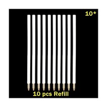 새로운 7 색 다기능 스크루 드라이버 볼펜 터치 스크린 금속 펜 선물 도구 학교 사무용품 문구, Black, 10 pcs Refill