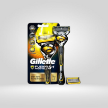 질레트 퓨전 프로쉴드 매뉴얼 옐로우 면도기_1up, 1개, 1개