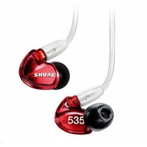 블루투스이어폰 넥밴드Shure-SE535 IEM 인이어 헤드폰 유선 이어폰 스포츠 하이파이 스테레오 소음 감소 3., 01 red