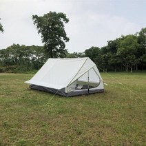 동계 백패킹텐트 솔캠텐트 비박텐트 경량 부시크래프트 쉘터 2인용 방수 및 간편한 설치 캠핑 하이킹에 적합(폴 없음), 회색