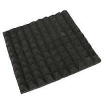 4pcs 50x50x5cm 스튜디오 어쿠스틱 폼 방음 폼 흡음 치료 패널 사운드 웨지 보호 스폰지, 검은 피라미드 유형