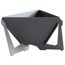 Munieq 테트라 드립 포터블 휴대용 캠핑 커피 브루어 드리퍼, 그레이