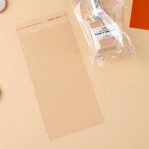 투명 OPP 헤다 접착 선물 상품 포장 비닐 봉지 무지 봉투 13x21+4cm 200장 M11563