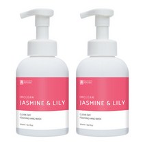 아임클린 피부저자극 거품형핸드워시 500ml 2개(자스민릴리), 피부저자극 거품형핸드워시 500m