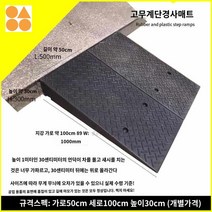 와이어 차량 경계석 진입판 고무 블록 대형 방지턱, 비탈이 1미터 높이 30이다.