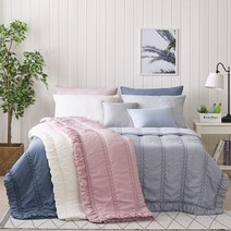 박홍근홈패션 딜런 인견혼방 시어서커 워싱이불 베개커버세트 퀸 Q