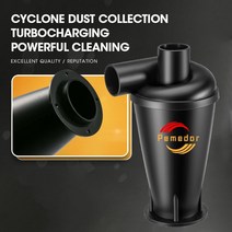 가정용 집진기 먼지 사이클론 DIY 터보 차저 3 세대 산업용 집진기 캐니스터 진공 가정용 플랜지베이스 청, 01 Black