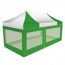 국산스틸캐노피 32mm 3mx6m 반투명 행사용천막 그늘막, 청색-녹색