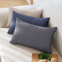 멜란지 직사각 쿠션 30x50, (멜란지-그레이)