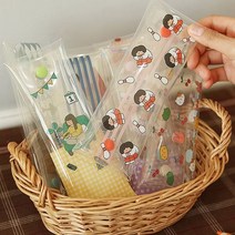 자문자답 일상 필통 (투명펜케이스), 1 귀여워서 미안