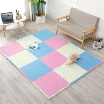 로마팸 애견 층간소음 강아지 퍼즐 매트 60*60 두께2cm 4p, 퍼플
