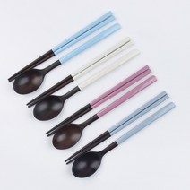 Rosewood 천연옻칠 투톤수저세트 2style (수저+젓가락), 모던(그레이), 1세트