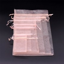 신발주머니 100pcs 오간자 가방 드로스트링 보석 호의 파우치와 쉬어 오간자 선물