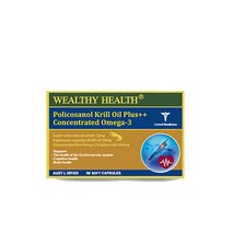 (호주직배) WEALTHY HEALTH 웰시헬스 폴리코사놀 크릴오일 오메가3 60캡슐 POLICOSANOL KRILL OIL
