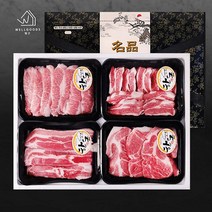 웰굿 [웰굿]한돈1+ 숙성 돼지고기 선물세트 3호 1.6kg(삼겹살외3종), 1