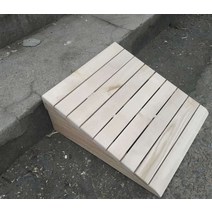 장애인 경사로 목재 우드 슬로프 문턱 받침 휠체어, 길이 26cm 폭 30cm 높이 7cm