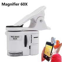 디지털줄자 레이저 거리측정 유니버설 클립 현미경 60X LED 쥬얼리 돋보기 핸드폰, 60X Microscope 06