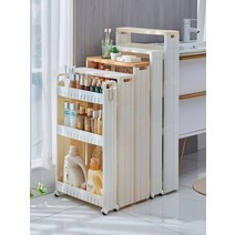 폭좁은서랍장 9cm 주방 틈새 선반 초소형 조립식 이동수납, 54길이15.5폭범용휠4레이어-확장버전
