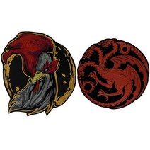 대형 와펜 자수마킹 왓펜 빈티지 수 놓은 수탉 원형 패치 셔츠에 대 한 패치에 56