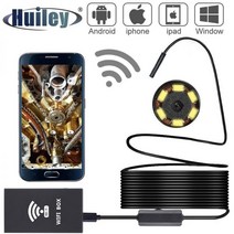 내시경 카메라 HD 1200P 와이파이 산업용 범용 IP68 방수 무선 휴대 전화 USB 검사 수리 124355, 1m, 8mm