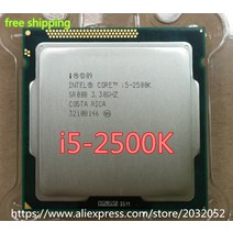 CPU 인텔 코어 i52500K i5 2500 K 3.3 GHz 쿼드 CPU 프로세서 6M 95W LG 호환 호환A 1155, 한개옵션0