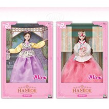 해외 선물용 한복입은 구체관절 미미 인형 장난감 디저이너지망 아동